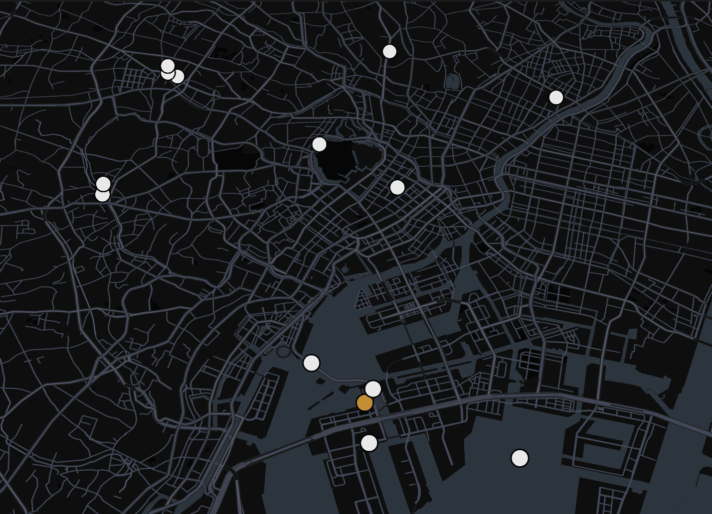 Interactive map showing live webcam locations worldwide